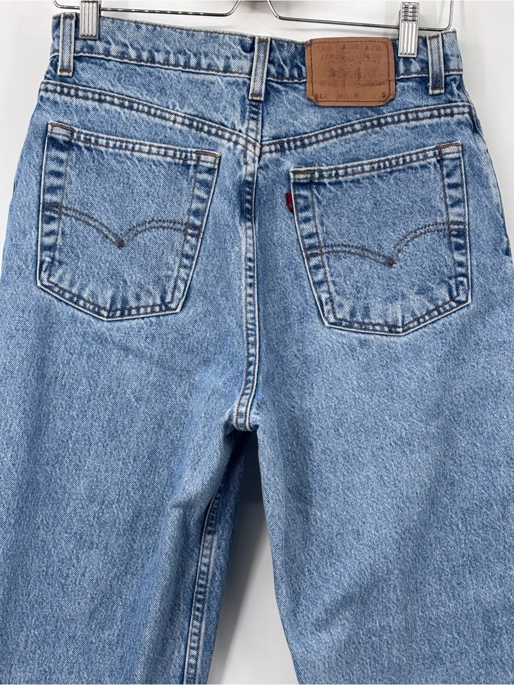 Levi's 512 vintage 90s Light wash Blue Slim tapered Denim Jeans size 13 Short - Picture 4 of 11